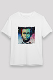Abraham Lincoln Unisex Baskılı Beyaz Tişört