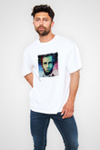 Abraham Lincoln Unisex Baskılı Beyaz Tişört