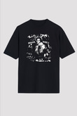 Abrasive Wheels Baskılı Unisex Siyah Oversize Tişört - Tshirt