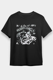 Abrasive Wheels Baskılı Unisex Siyah Tişört - Tshirt