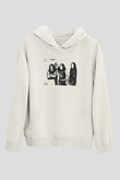 Abruptum Baskılı Beyaz Unisex Kapüşonlu Sweatshirt