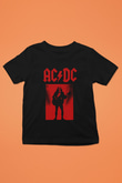 AC DC Angus Young Baskılı Siyah Unisex Çocuk Tişört