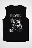 AC DC Angus Young Siyah Unisex Kolsuz Tişört
