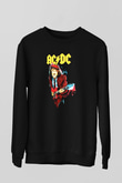 AC DC Angus Young Siyah Unisex Sweatshirt