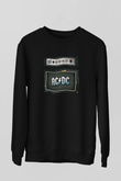 ACDC Baskılı Unisex Siyah Sweatshirt