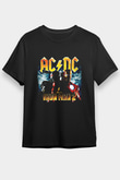 ACDC Baskılı Unisex Siyah Tişört