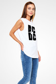 AC DC Beyaz Unisex Kolsuz Tişört