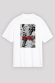 AC DC Brian Johnson Angus Young Beyaz Unisex Oversize Tişört T-Shirt