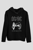 AC DC For Those About To Rock Siyah Unisex Hoodie