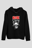 AC DC Frankenstein Thunderbolt Siyah Unisex Hoodie