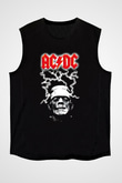 AC DC Frankenstein Thunderbolt Siyah Unisex Kolsuz Tişört