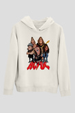 AC DC Group Beyaz Unisex Kapşonlu Sweatshirt