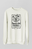 AC DC Highway To Hell Beyaz Unisex Sweatshirt