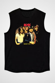 AC DC Highway To Hell Siyah Unisex Kolsuz Tişört