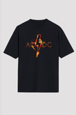 AC DC Thunderbolt Siyah Unisex Oversize Tişört T-Shirt