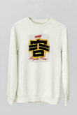Accept Baskılı Unisex Beyaz Sweatshirt