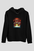 Accept Baskılı Unisex Siyah Hoodie