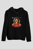 Accept Baskılı Unisex Siyah Hoodie