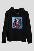 Accept Baskılı Unisex Siyah Hoodie