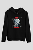 Accept Baskılı Unisex Siyah Hoodie
