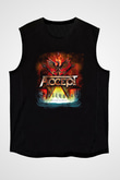 Accept Siyah Unisex Kolsuz Tişört
