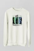 Accuser Baskılı Unisex Beyaz Sweatshirt