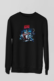 Accuser Baskılı Unisex Siyah Sweatshirt