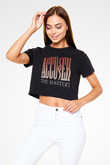 Accuser Siyah Crop Top Tişört