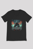 Accuser Siyah Unisex V Yaka Tişört T-Shirt