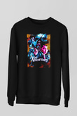 Ace Attorney Siyah Unisex Sweatshirt