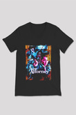 Ace Attorney Siyah Unisex V Yaka Tişört