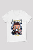 Ace Ventura Baskılı Unisex Beyaz V Yaka Tişört