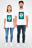 Ace Ventura Beyaz Unisex  V Yaka Tişört