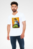 Ace Ventura Beyaz Unisex  V Yaka Tişört