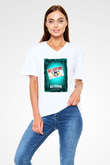 Ace Ventura Beyaz Unisex  V Yaka Tişört