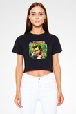 Ace Ventura Siyah Crop Top Tişört