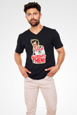 Ace Ventura Siyah Unisex V Yaka Tişört