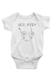 Acid Bath Baskılı Beyaz Unisex Bebek Body - Zıbın