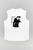 Adam Ant Baskılı Unisex Beyaz Kolsuz Tişört