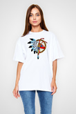 Adam Ant Baskılı Unisex Beyaz Oversize Tişört