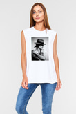 Adam Ant Beyaz Unisex Kolsuz Tişört