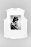 Adam Ant Beyaz Unisex Kolsuz Tişört