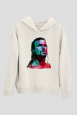 Adam Cole Baskılı Beyaz Unisex Hoodie