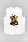 Adam Cole Baskılı Beyaz Unisex Kolsuz Tişört - Tshirt