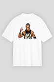 Adam Cole Baskılı Beyaz Unisex Oversize Tişört - Tshirt
