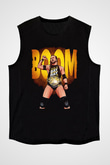 Adam Cole Baskılı Unisex Siyah Kolsuz Tişört - Tshirt