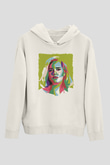 Adele Beyaz Unisex Kapüşonlu Sweatshirt