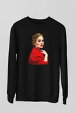 Adele Siyah Unisex Sweatshirt