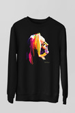 Adele Siyah Unisex Sweatshirt