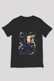 Adele Siyah Unisex V Yaka Tişört T-Shirt